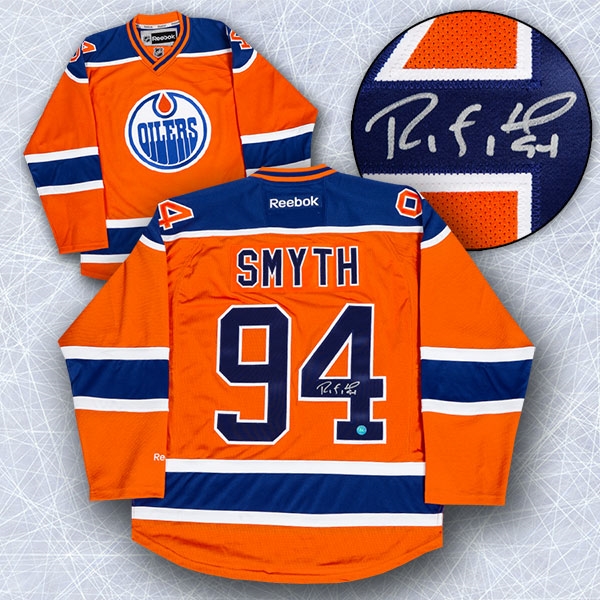 Ryan Smyth Edmonton Oilers Autographed Orange Reebok Premier Hockey Jersey