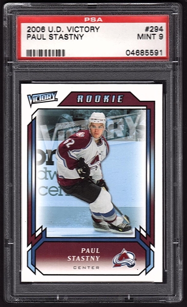 2006-07 UD Victory #294 Paul Stastny Rookie Card - Mint PSA 9