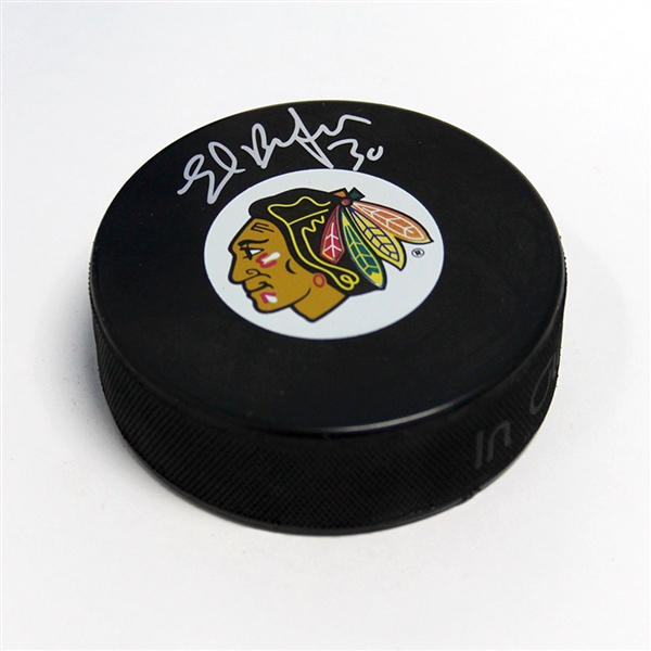 Ed Belfour Chicago Blackhawks Autographed Hockey Puck