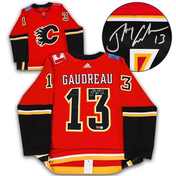 Johnny Gaudreau Calgary Flames Signed Black Logo Alt Adidas Jersey