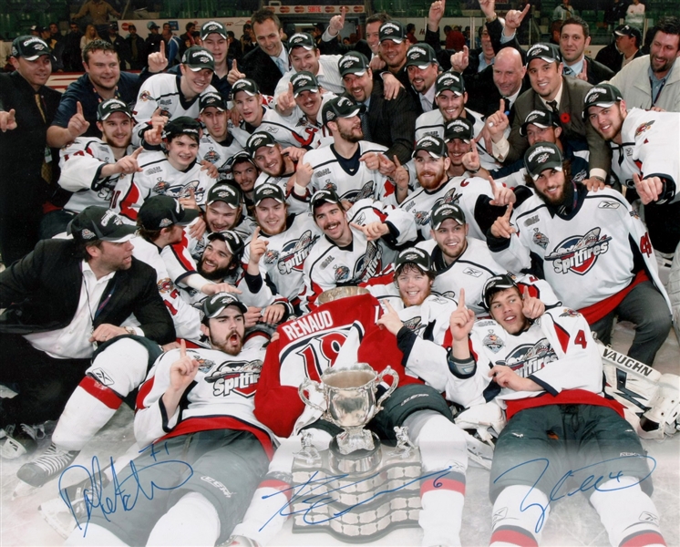 2009 Windsor Spitfires Signed Memorial Cup 8x10 Photo by Taylor Hall + 2