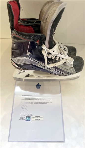 Connor Brown Game-Used Toronto Maple Leafs Bauer Vapor Skates with MLSE LOA
