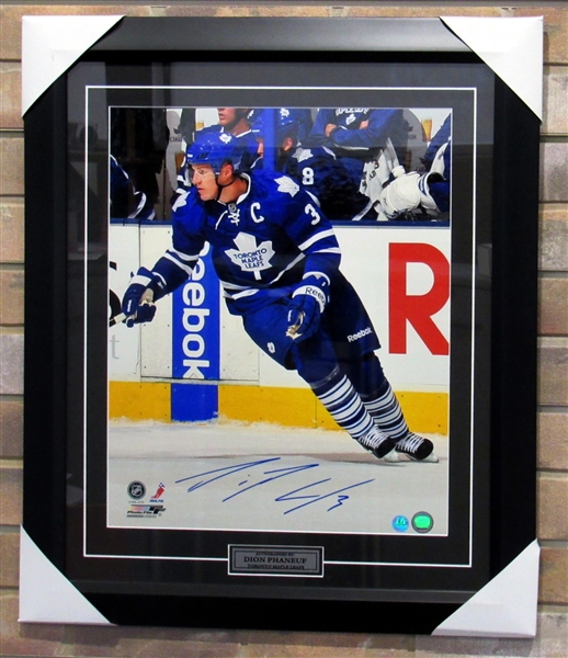 Dion Phaneuf Toronto Maple Leafs Autographed Captain 23x27 Frame