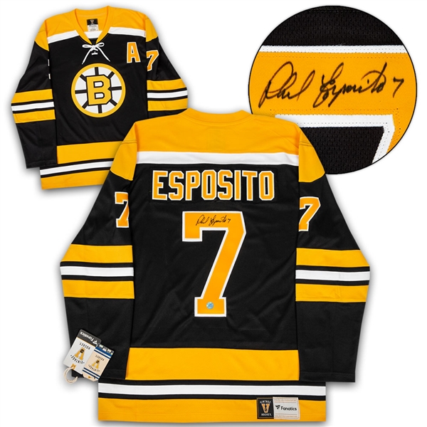 Phil Esposito Boston Bruins Signed Retro Fanatics Jersey