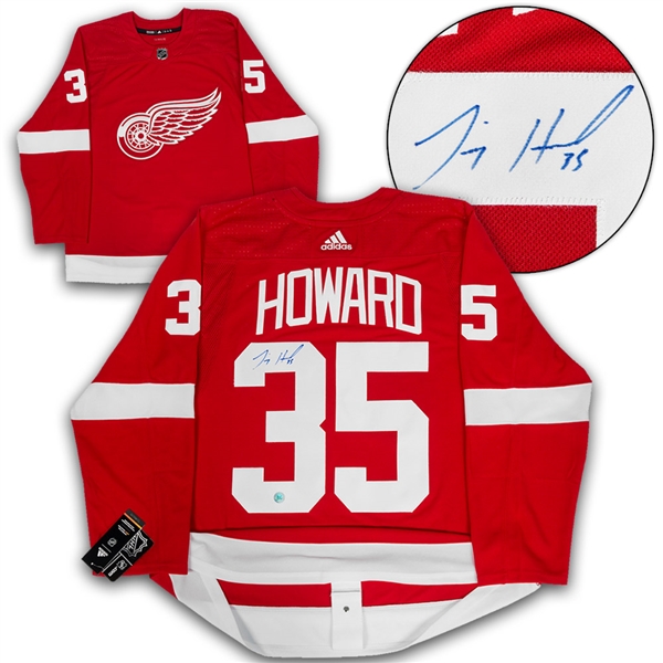 Jimmy Howard Detroit Red Wings Autographed Adidas Jersey