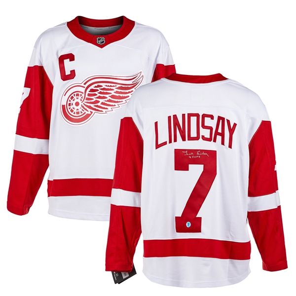 Ted Lindsay Detroit Red Wings Signed White Fanatics Jersey
