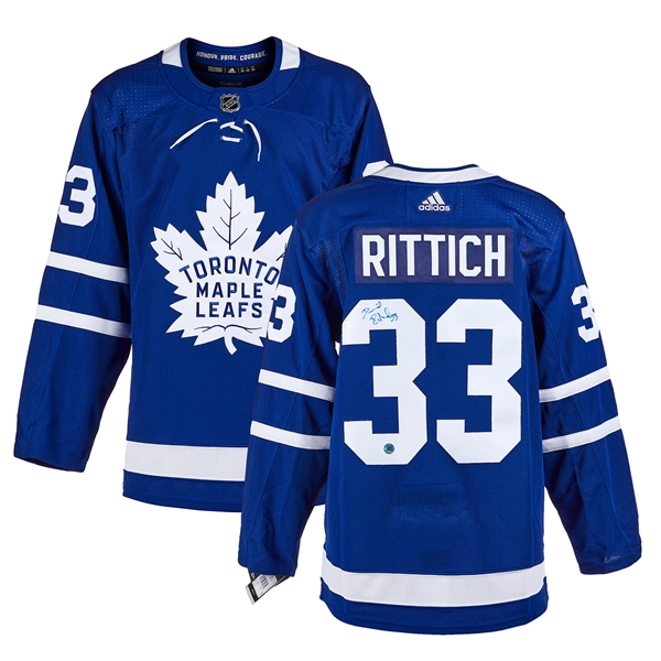 David Rittich Toronto Maple Leafs Autographed Adidas Jersey