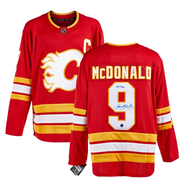 Lanny McDonald Calgary Flames Signed & inscribed Retro Fanatics Jersey
