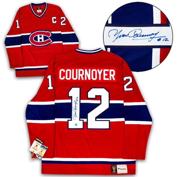 Yvan Cournoyer Montreal Canadiens Signed Retro Fanatics Jersey