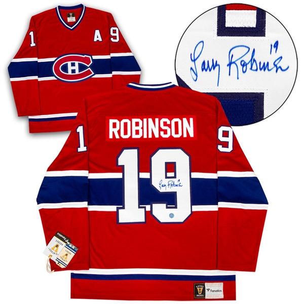 Larry Robinson Montreal Canadiens Signed Retro Fanatics Jersey