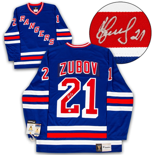 Sergei Zubov New York Rangers Signed Retro Fanatics Jersey