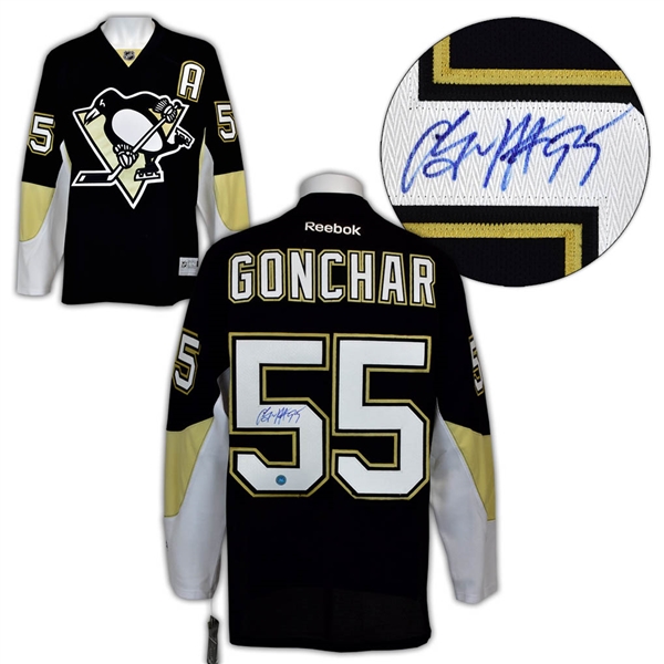 Sergei Gonchar Pittsburgh Penguins Signed Reebok Jersey