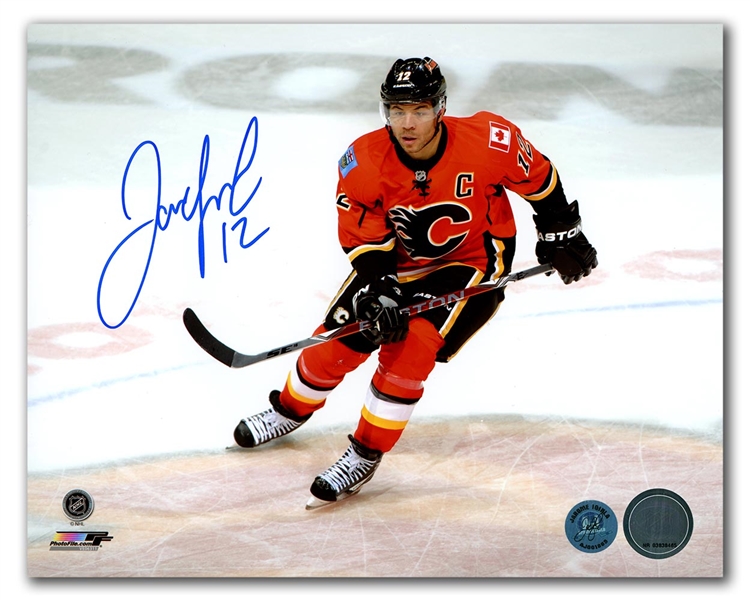 Jarome Iginla Calgary Flames Autographed Center Ice 8x10 Photo