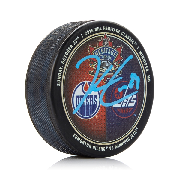 Kyle Connor Winnipeg Jets Signed 2016 Heritage Classic Puck