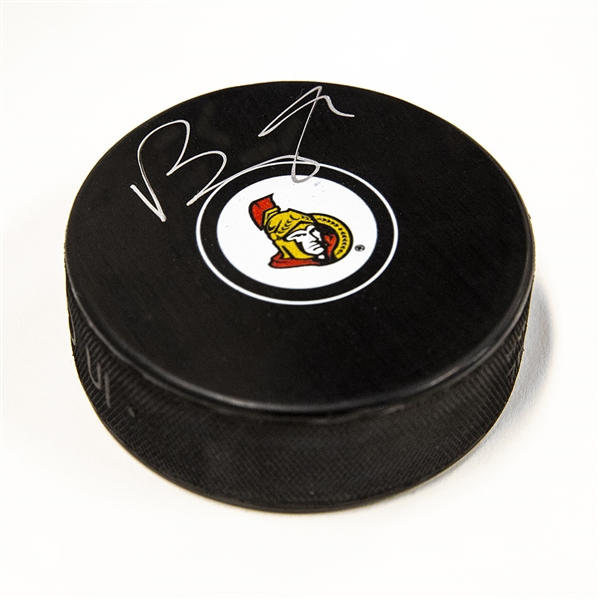 Brady Tkachuk Ottawa Senators Signed Rookie Season Hockey Puck