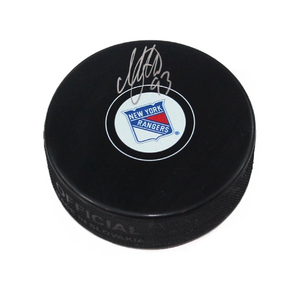 Mika Zibanejad New York Rangers Autographed Hockey Puck