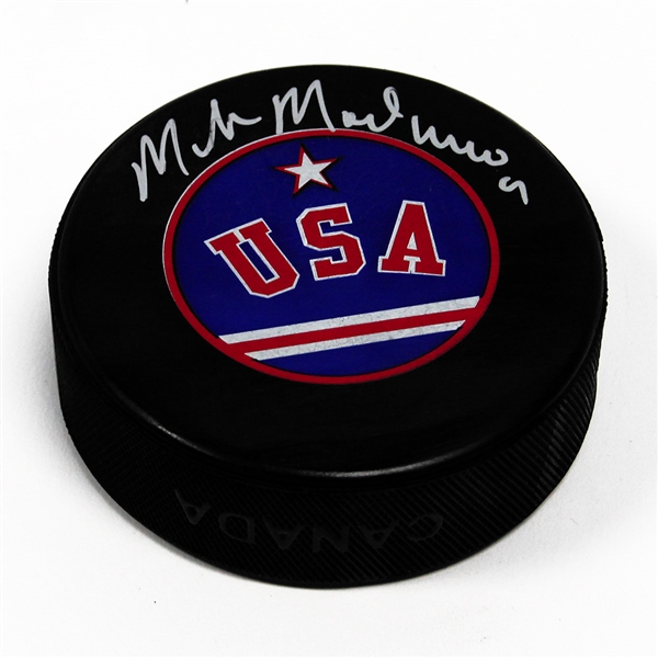 Mike Modano Team USA Autographed Hockey Puck
