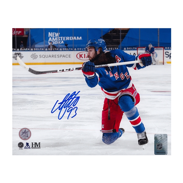 Mika Zibanejad New York Rangers Signed Sniper 8x10 Photo
