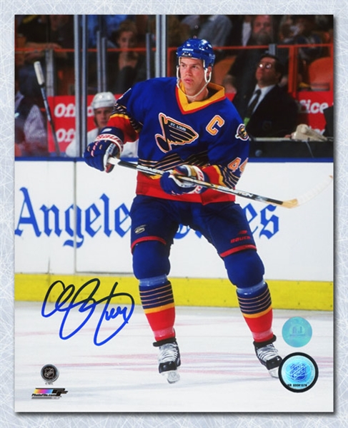 Chris Pronger St Louis Blues Autographed Hockey Captain 8x10 Photo