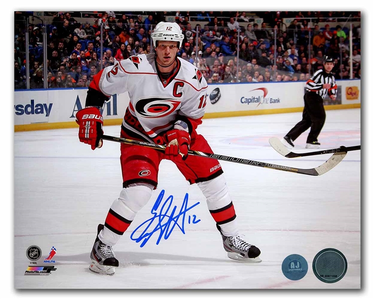 Eric Staal Carolina Hurricanes Autographed Hockey Captain 8x10 Photo