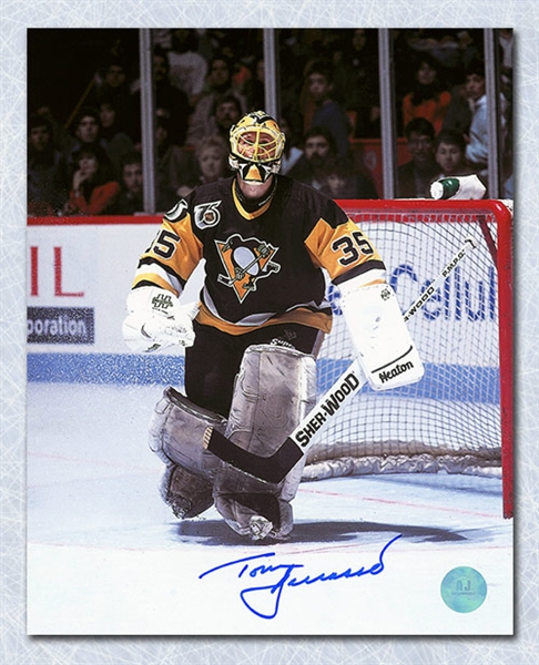 Tom Barrasso Pittsburgh Penguins Autographed Goalie 8x10 Photo