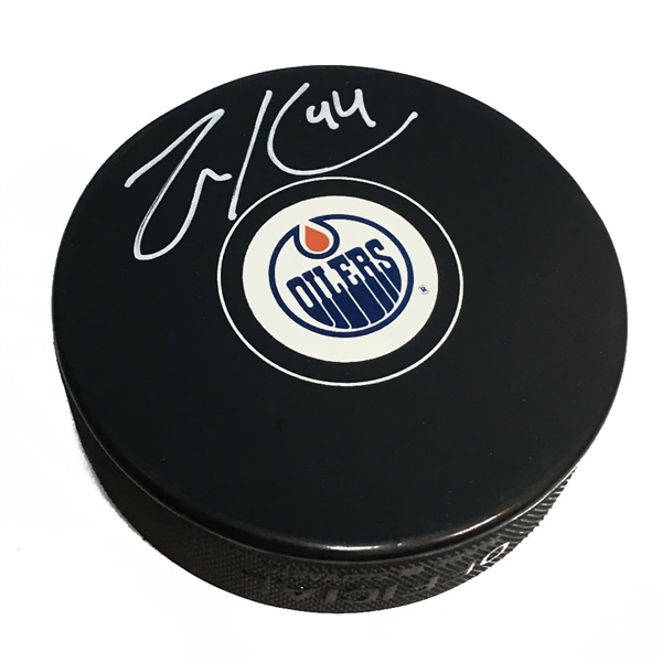 Zack Kassian Edmonton Oilers Autographed Hockey Puck