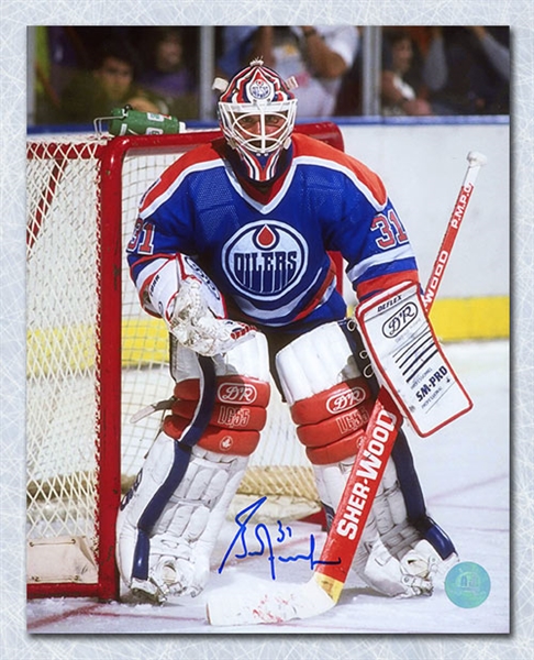 Grant Fuhr Edmonton Oilers Autographed Goalie 8x10 Photo