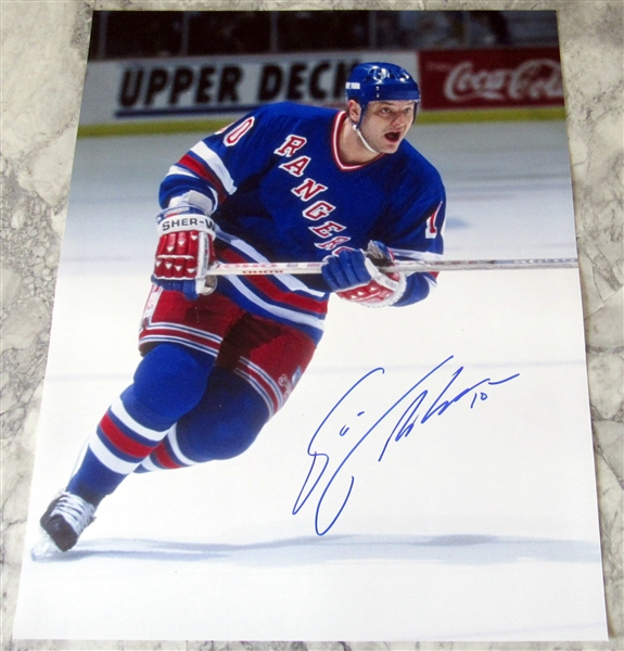 Esa Tikkanen New York Rangers Autographed Action 11x14 Photo