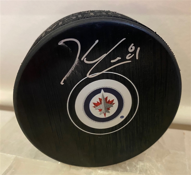 Kyle Connor Winnipeg Jets Signed Hockey Puck (Flawed)