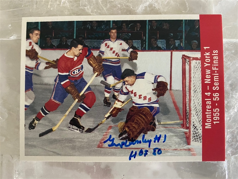 Gump Worsley Montreal Canadiens Signed Parkhurst Trading Card #175