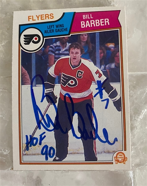 Bill Barber Philadelphia Flyers Signed 1983 O-PEE-CHEE Trading Card #260