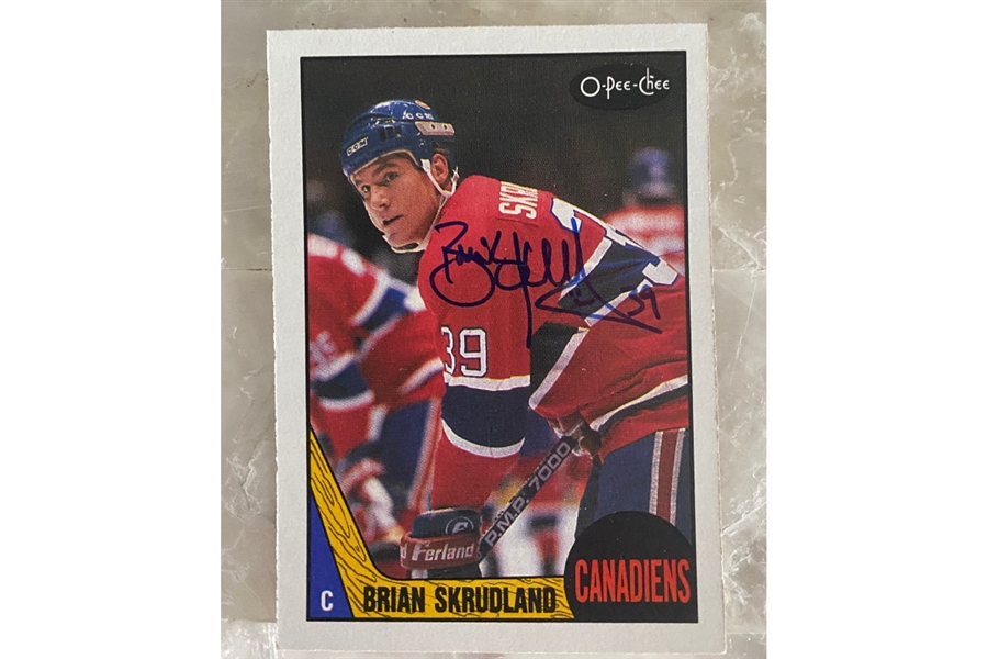 Brian Skrudland Montreal Canadiens Signed 1987 O-PEE-CHEE Trading Card #235