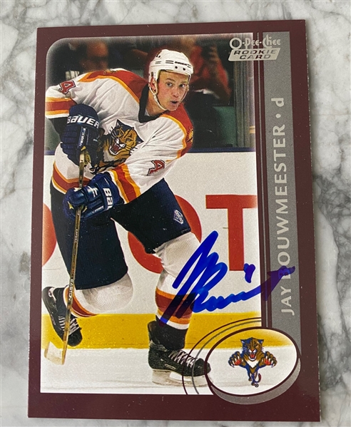 Jay Bouwmeester Florida Panthers Signed 2003 O-PEE-CHEE Rookie Card #336