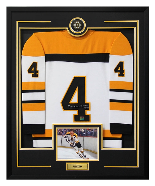 Bobby Orr Boston Bruins Signed 36x44 Framed Jersey Display
