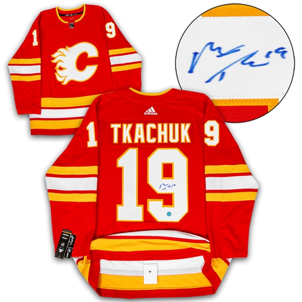 Matthew Tkachuk Calgary Flames Autographed Adidas Jersey