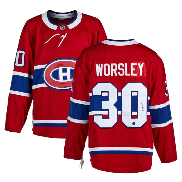Gump Worsley Montreal Canadiens Autographed Fanatics Jersey