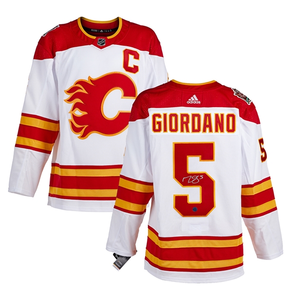 Mark Giordano Calgary Flames Signed 2019 Heritage Classic Adidas Jersey