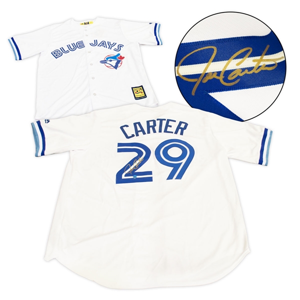 Joe Carter Toronto Blue Jays Signed Vintage Cooperstown Jersey