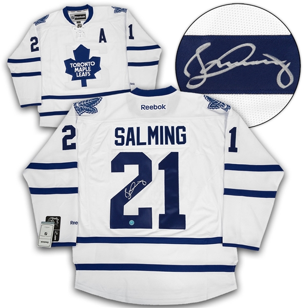 Borje Salming Toronto Maple Leafs Signed White Reebok Jersey