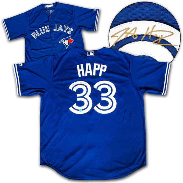 JA Happ Toronto Blue Jays Signed Baseball Jersey