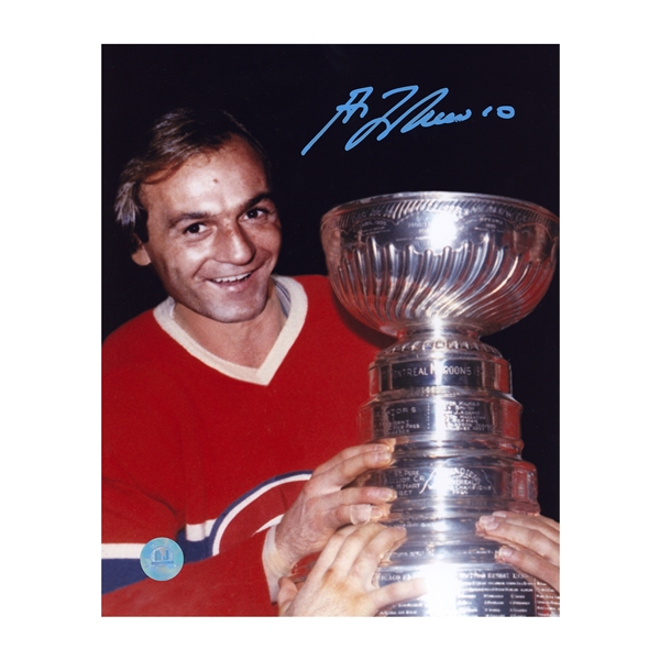 Guy Lafleur Montreal Canadiens Autographed Stanley Cup 8x10 Photo