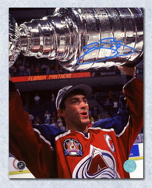 Joe Sakic Colorado Avalanche Autographed 1996 Stanley Cup 8x10 Photo