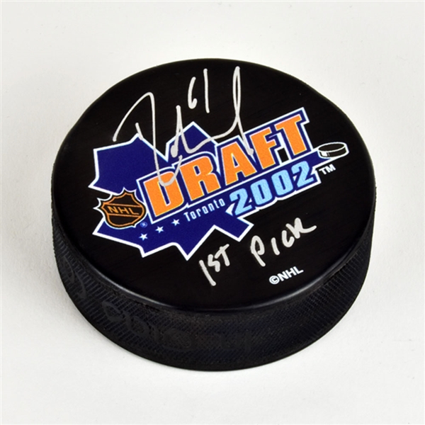 Rick Nash Signed 2002 NHL Entry Draft Puck with 1st Pick Note