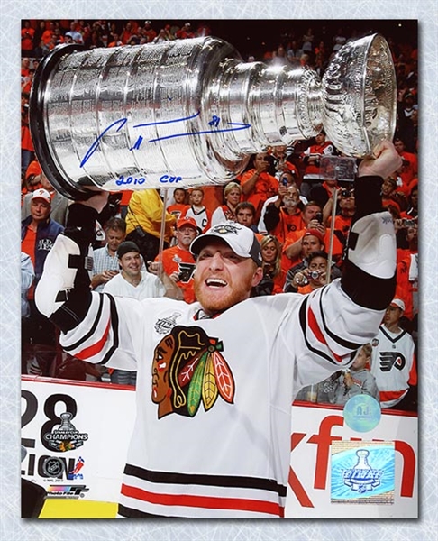Marian Hossa Chicago Blackhawks Signed & Inscribed 2010 Stanley Cup 8x10 Photo