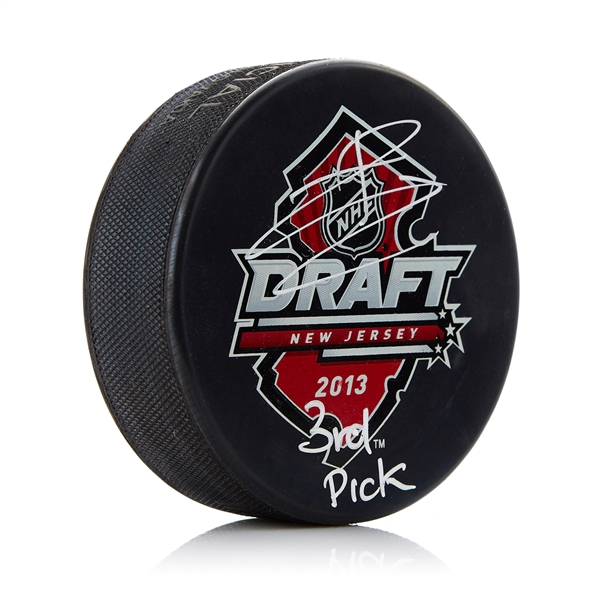 Jonathan Drouin Signed 2013 NHL Entry Draft Puck with 3rd Pick Note