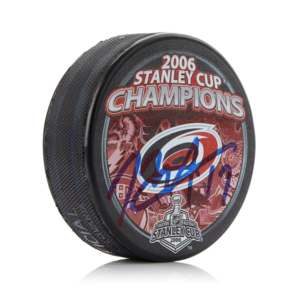 Rod BrindAmour Carolina Hurricanes Signed 2006 Stanley Cup Puck