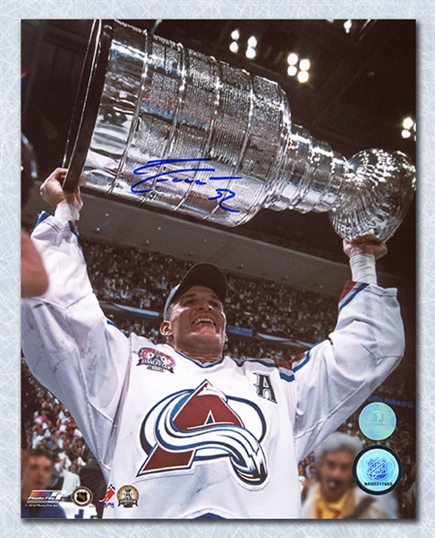Adam Foote Colorado Avalanche Autographed Stanley Cup 8x10 Photo