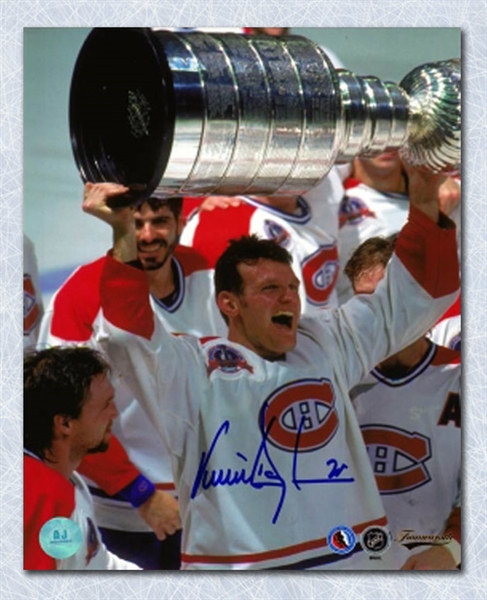 Vincent Damphousse Montreal Canadiens Autographed 1993 Stanley Cup 8x10 Photo