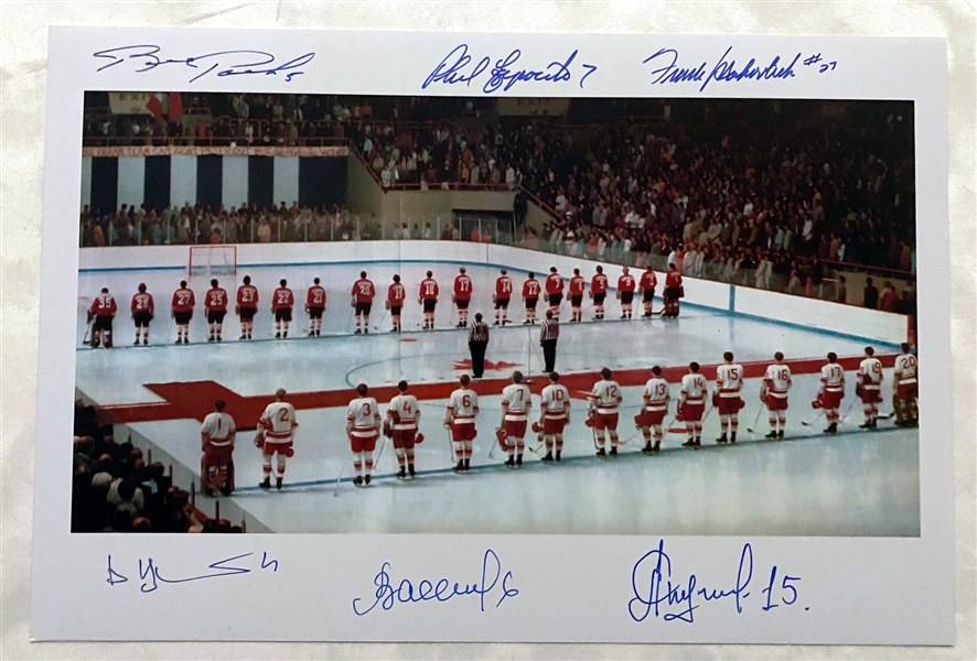 1972 Canada vs Russia Summit Series 8x10 Signed by 3 Players from Each Team