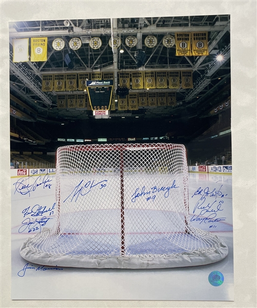 Boston Bruins Legends Signed Boston Garden 11x14 Photo by 9